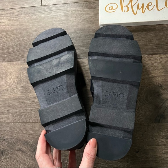 Sarto by Franco Sarto Ream Lug Sole Platform Navy Loafers - Picture 4 of 7